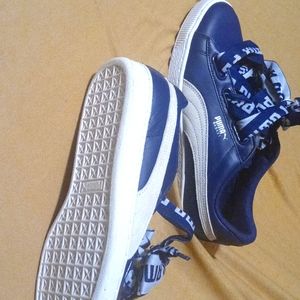 Basket Heart DE Women's Blue Depths- Puma White Size 9